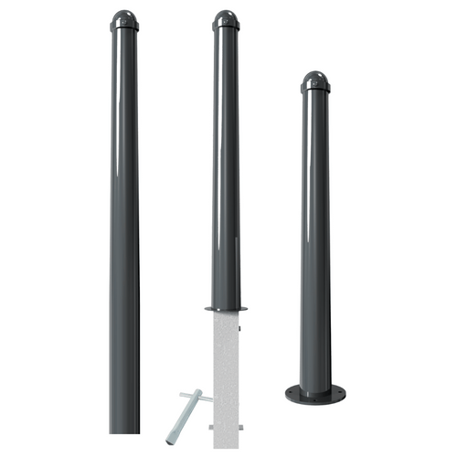 Afzetpaal design | Ø102 mm met helm kop | Montage- en kleuropties