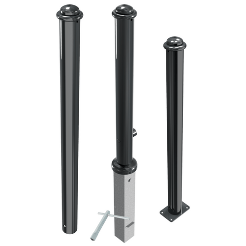 Afzetpaal design | Ø82 mm met ring kop | Montage- en kleuropties