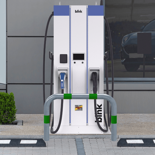 Aanrijdbeveiliging beugel Ø76 mm | Verzinkt-groen | Laadpaal bescherming