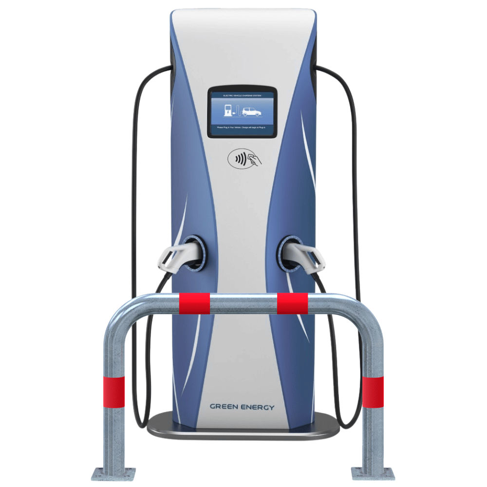 Aanrijdbeveiliging beugel Ø76 mm | Verzinkt-rood | Laadpaal bescherming