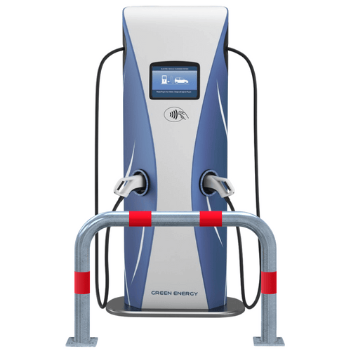 Aanrijdbeveiliging beugel Ø76 mm | Verzinkt-rood | Laadpaal bescherming