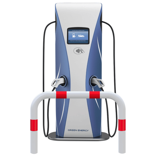 Aanrijdbeveiliging beugel Ø76 mm | Wit-rood | Laadpaal bescherming