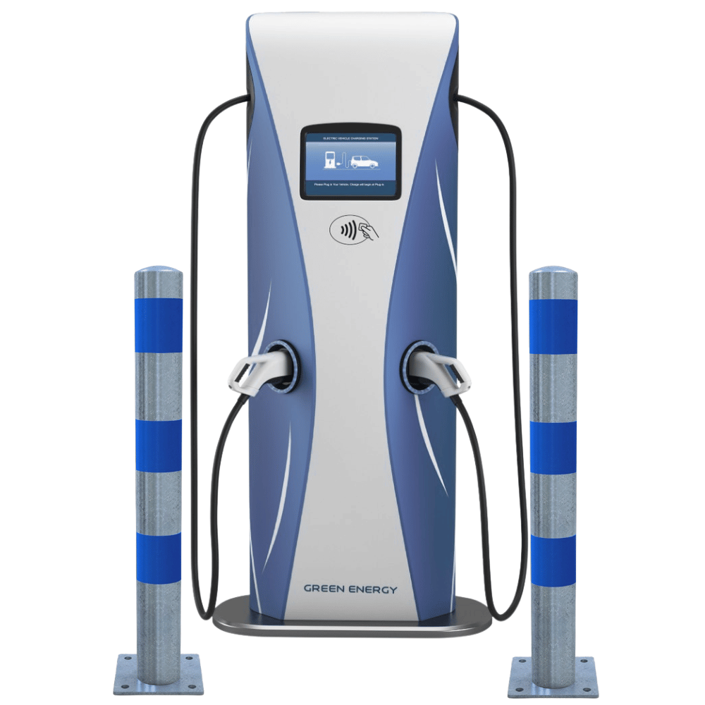 Aanrijdbeveiliging paal Ø76-102 mm | Verzinkt-blauw | Laadpaal bescherming