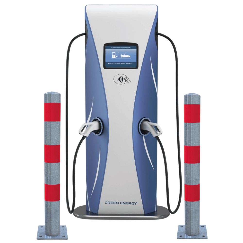 Aanrijdbeveiliging paal Ø76-102 mm | Verzinkt-rood | Laadpaal bescherming