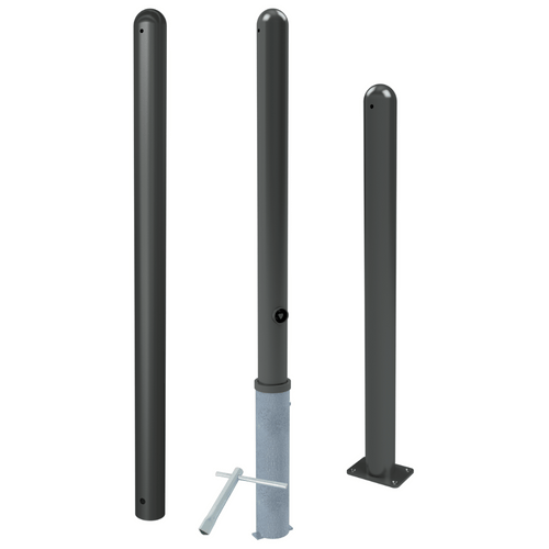 Afzetpaal design | Ø76 mm met puntkop | Montage- en kleuropties