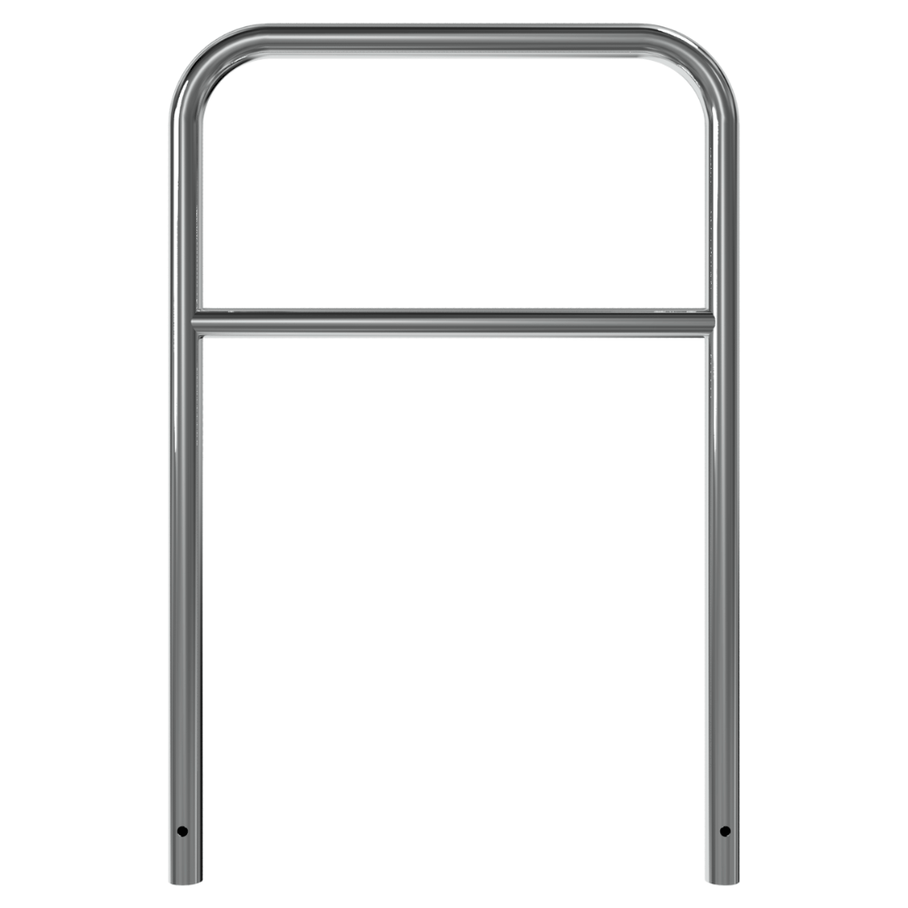 RVS beschermbeugel Ø48 mm | Voor verankering in beton | Met tussenbuis