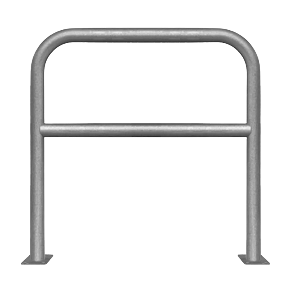 Beschermbeugel Ø60 mm | Verzinkt staal | Op voetplaat | Met tussenbuis