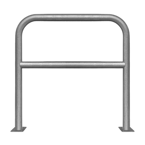 Beschermbeugel Ø60 mm | Verzinkt staal | Op voetplaat | Met tussenbuis