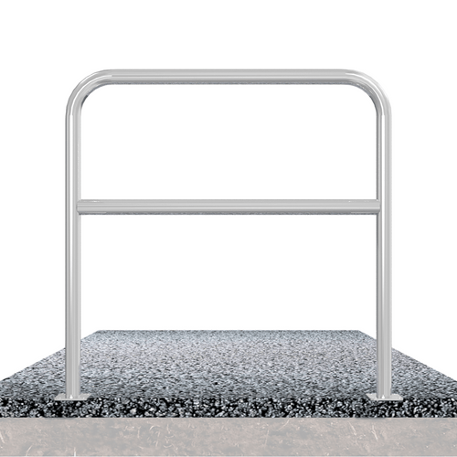 Beschermbeugel Ø48 mm | Verzinkt staal | Op voetplaat | Met tussenbuis