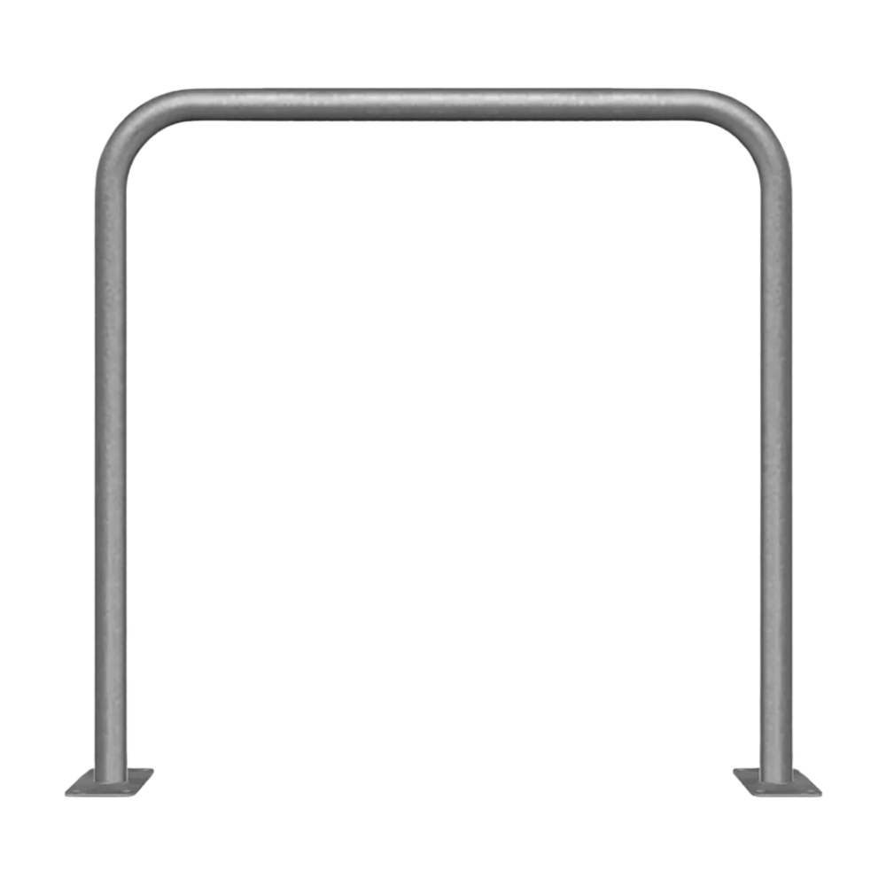 Beschermbeugel Ø48 mm | Verzinkt staal | Op voetplaat | Zonder tussenbuis