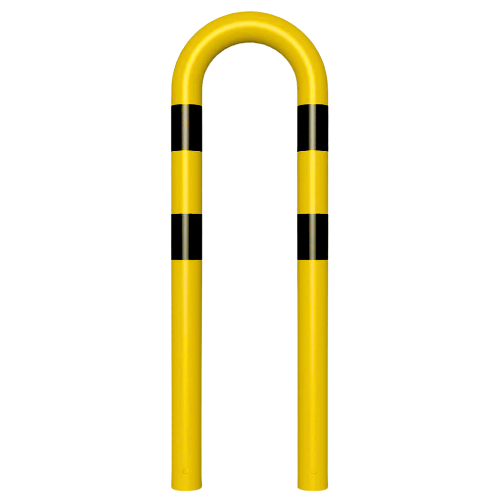 Beschermbeugel Ø76 mm | Geel-zwart | Voor verankering in beton