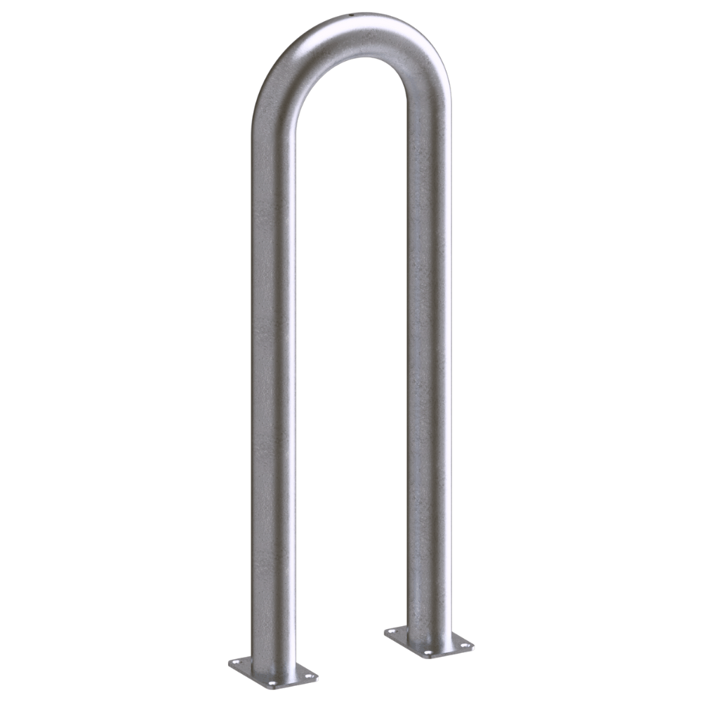 Beschermbeugel Ø76 mm | Verzinkt staal | Op voetplaat