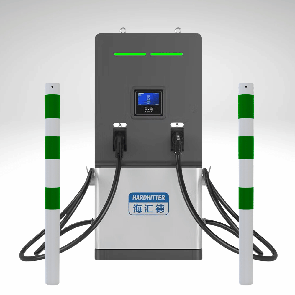 Beschermpaal Ø76 mm | Wit - groen | Voor betonverankering of op voetplaat