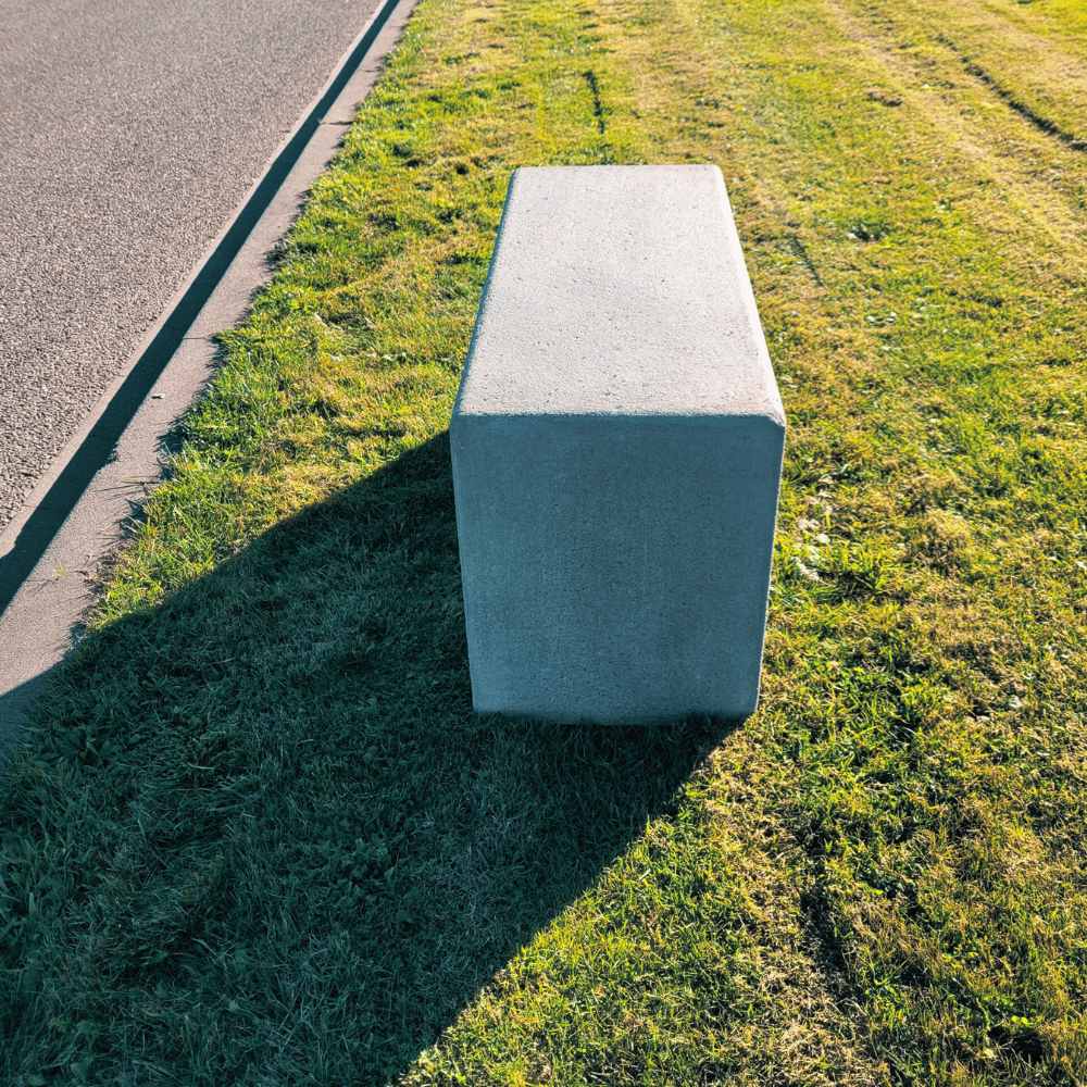 Betonnen poef antraciet beton | 480 kg | 1000x400x500 mm