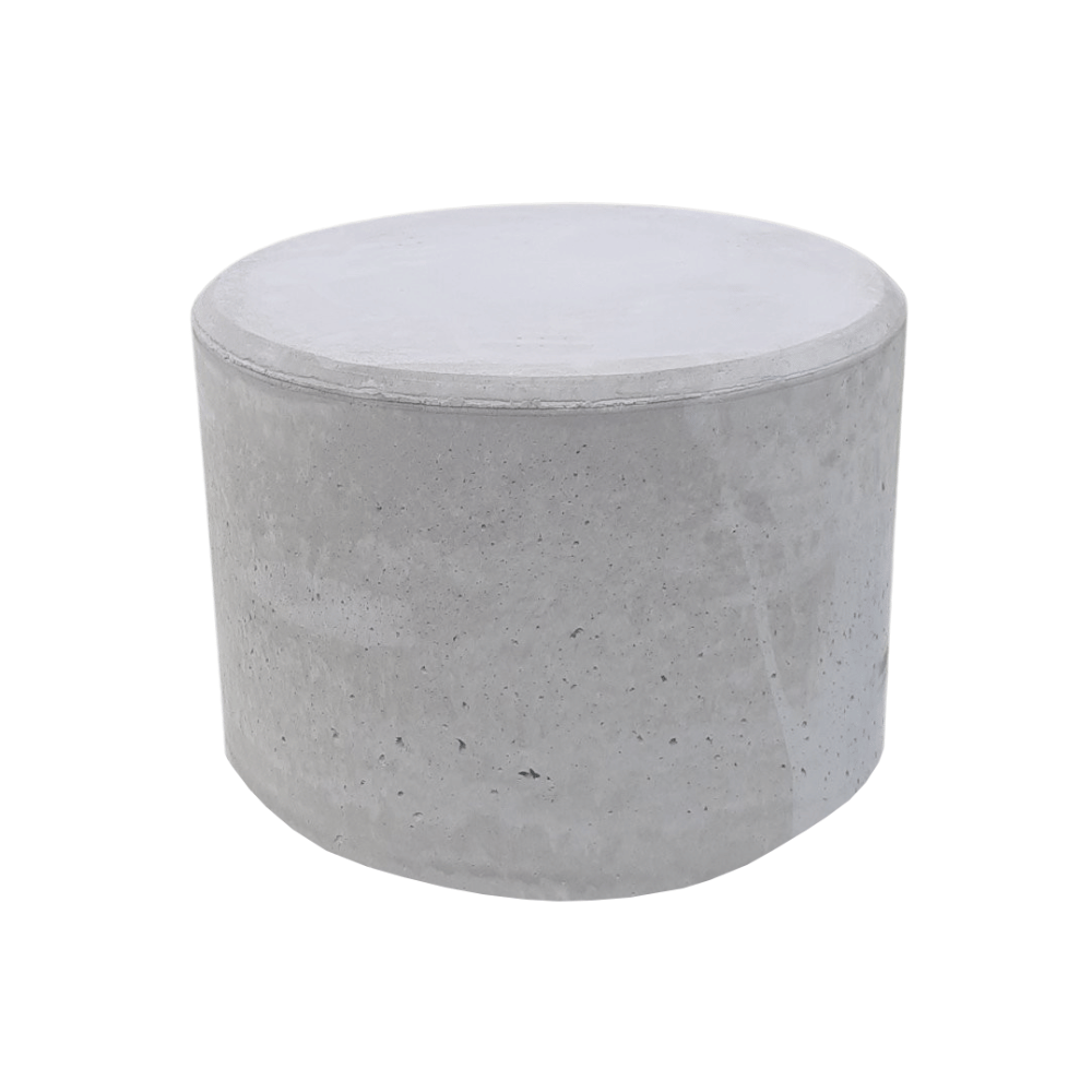 Betonnen poef grijs beton | 400 kg | Ø650x500 mm