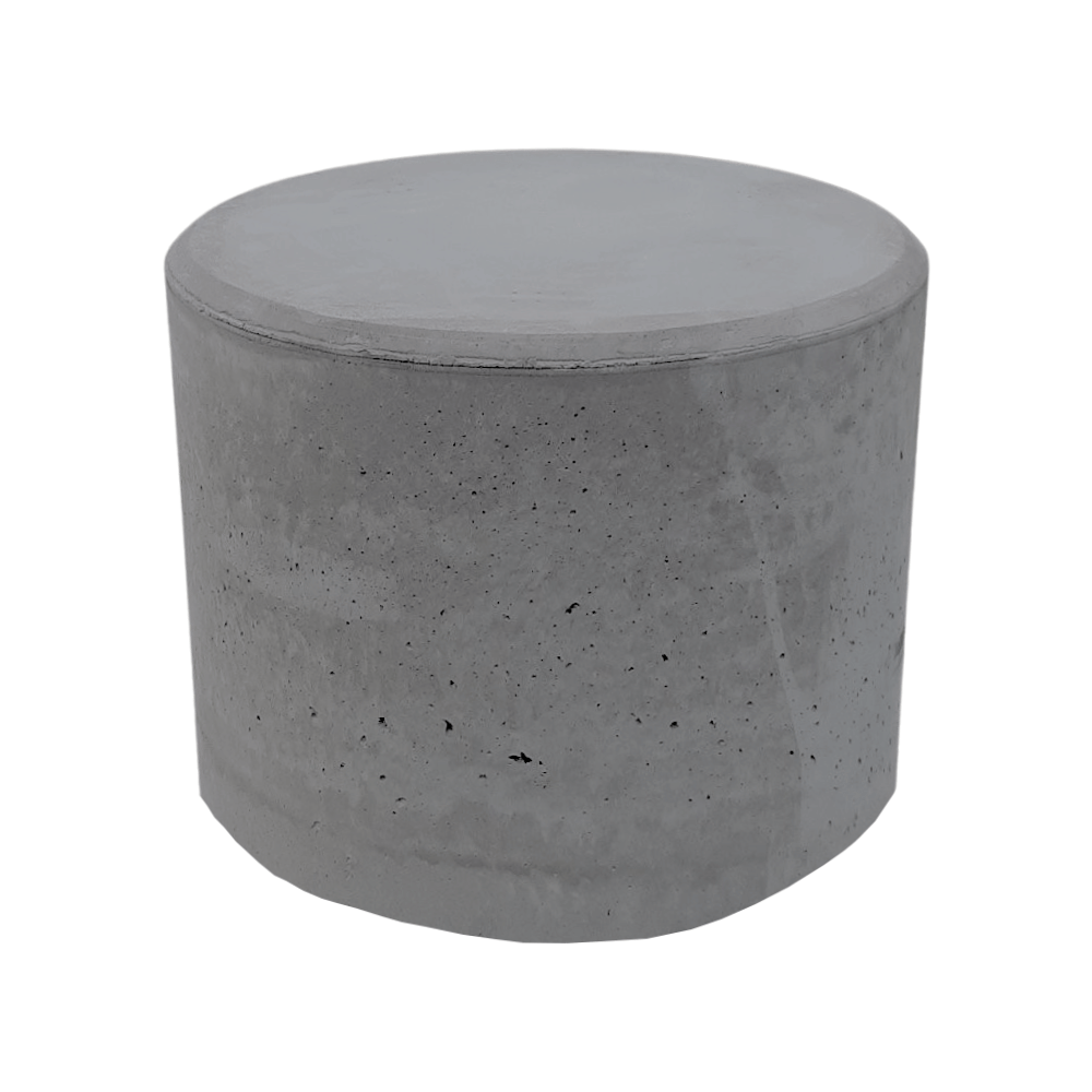 Betonnen poef antraciet beton | 550 kg | Ø700x600 mm