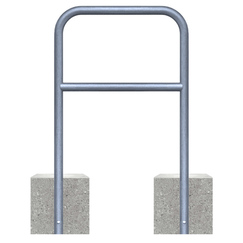 Fietsbeugel Ø48 mm met betonvoeten | Verzinkt staal met tussenbuis