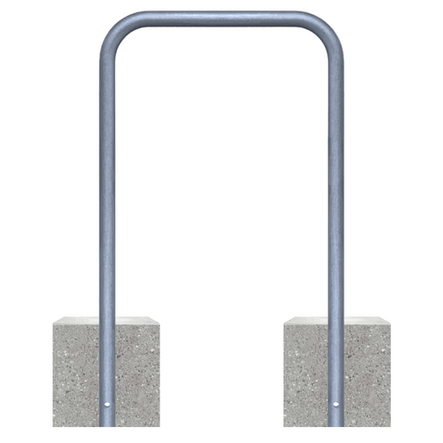 Fietsbeugel Ø48 mm met betonvoeten | Verzinkt staal zonder tussenbuis