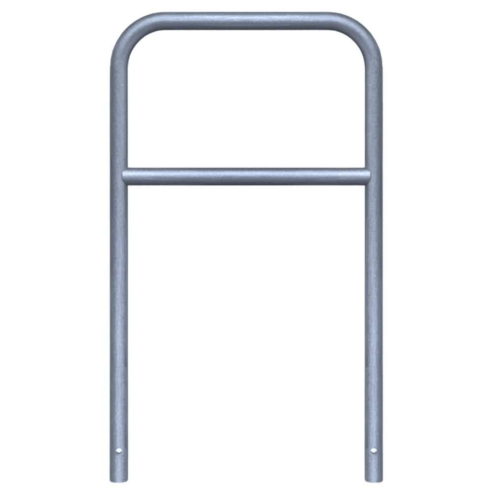 Fietsbeugel Ø48 mm | Verzinkt staal | Voor verankering in beton | Met tussenbuis