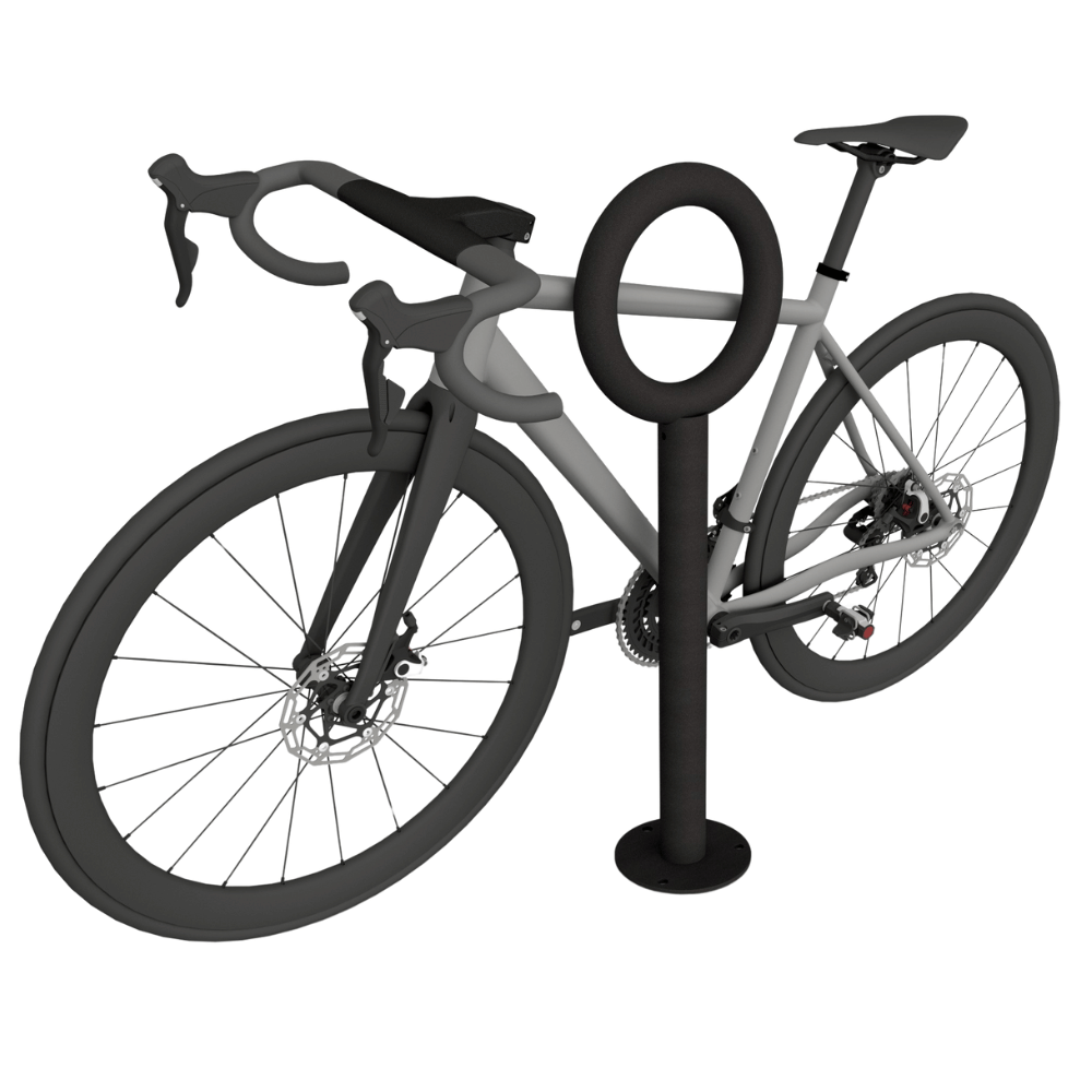 Fietsbeugel design | Buis Ø60 / 48 mm | Antraciet BD703 fijn structuur