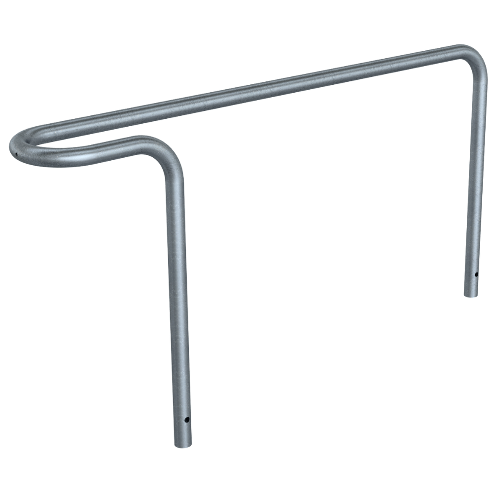 Fietsbeugel design | Buis Ø42 mm | Verzinkt staal met gebogen hoek