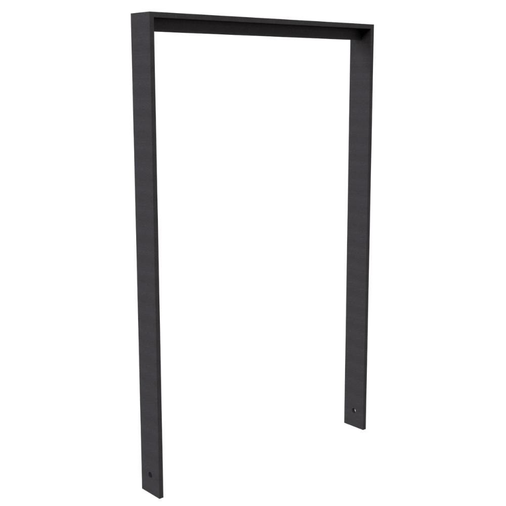 Fietsbeugel design | Plat staal 80x15 mm | Verzinkt of antraciet BD703 fijn structuur