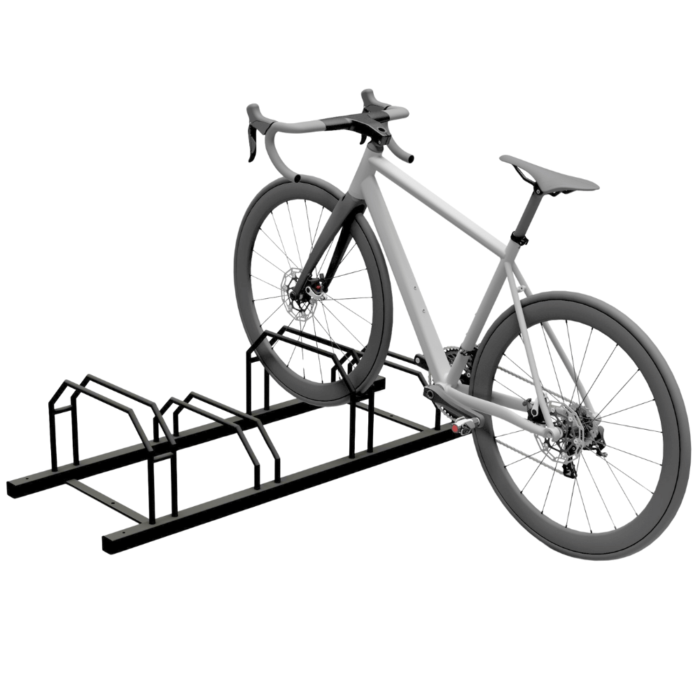 Fietsenrek rij-systeem | Verzinkt staal of Zwart | Elementen voor 2 tot 4 fietsen