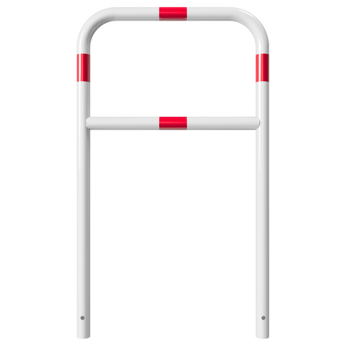 Fietssluis hek Ø48 mm | Breedte opties | Wit-rood | In beton verankeren