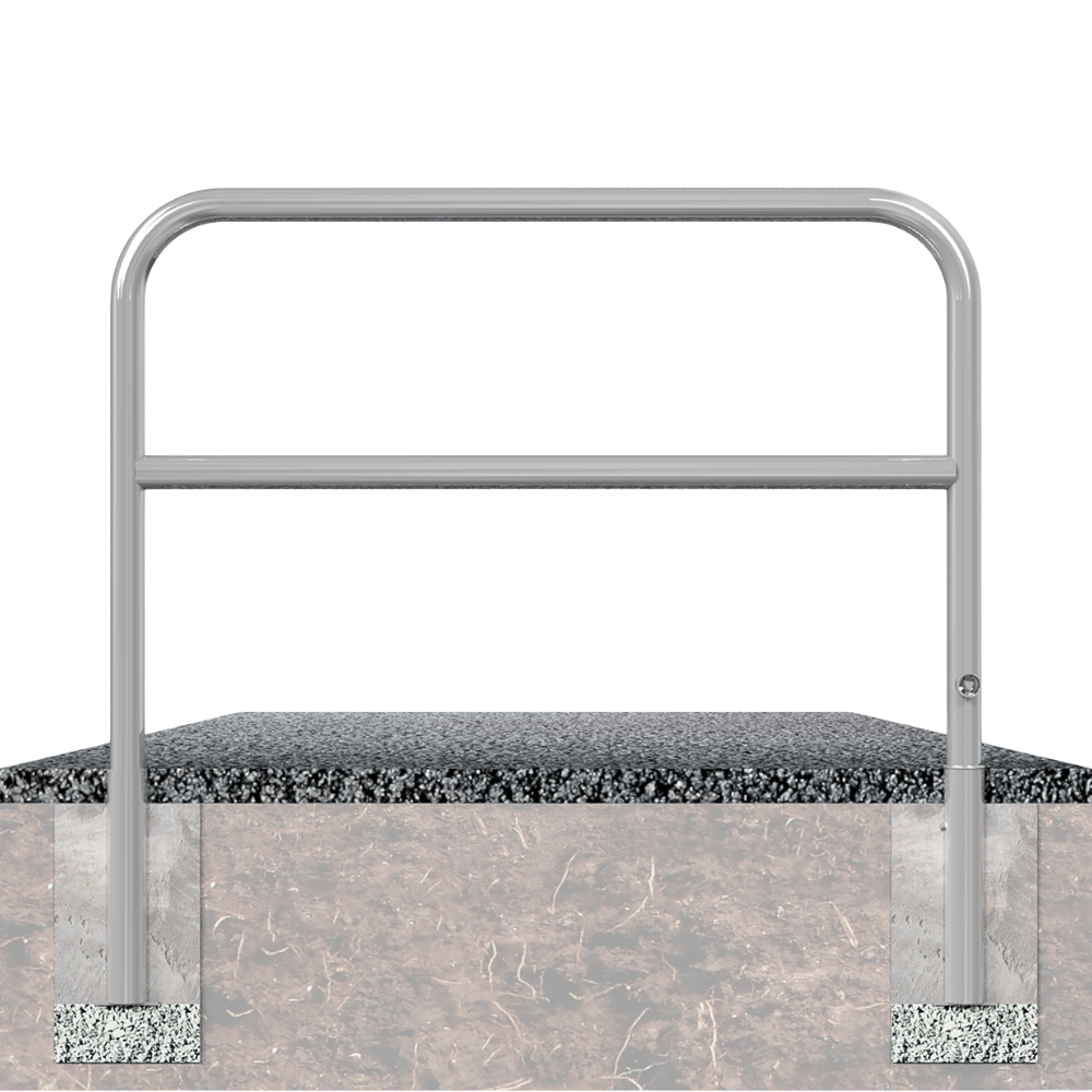 Fietssluis hek Ø60 mm | Uitneembaar met slot | Breedte opties | Verzinkt staal