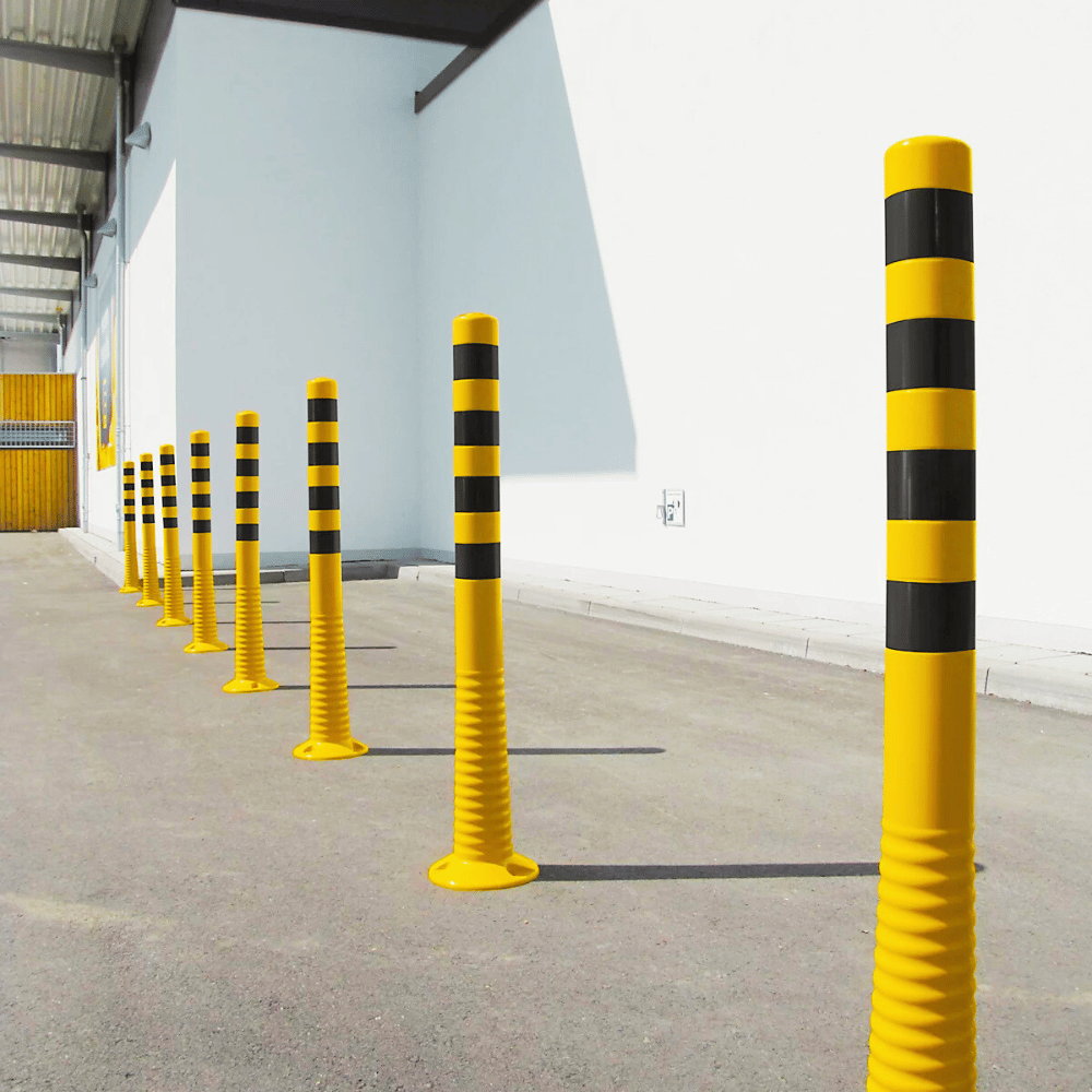 Flexibele paaltjes | Geel-zwart | Hoogte 450, 750, 1000 mm