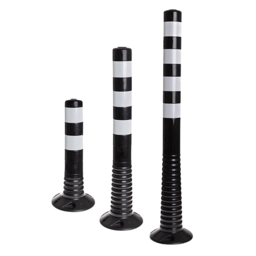 Flexibele afzetpaal | Zwart-wit | Hoogte 450, 750, 1000 mm