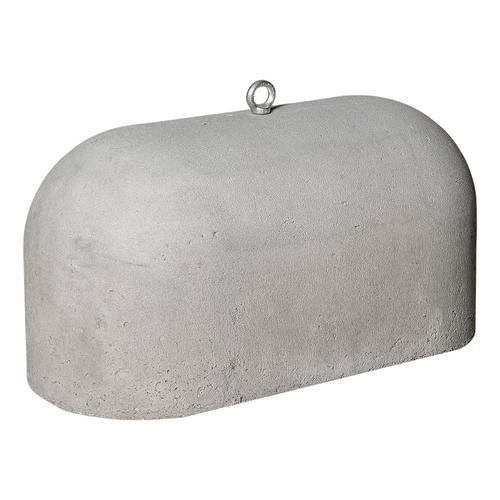 Jumboblok grijs met hijsoog | 330 kg | Oud Hollands stampbeton