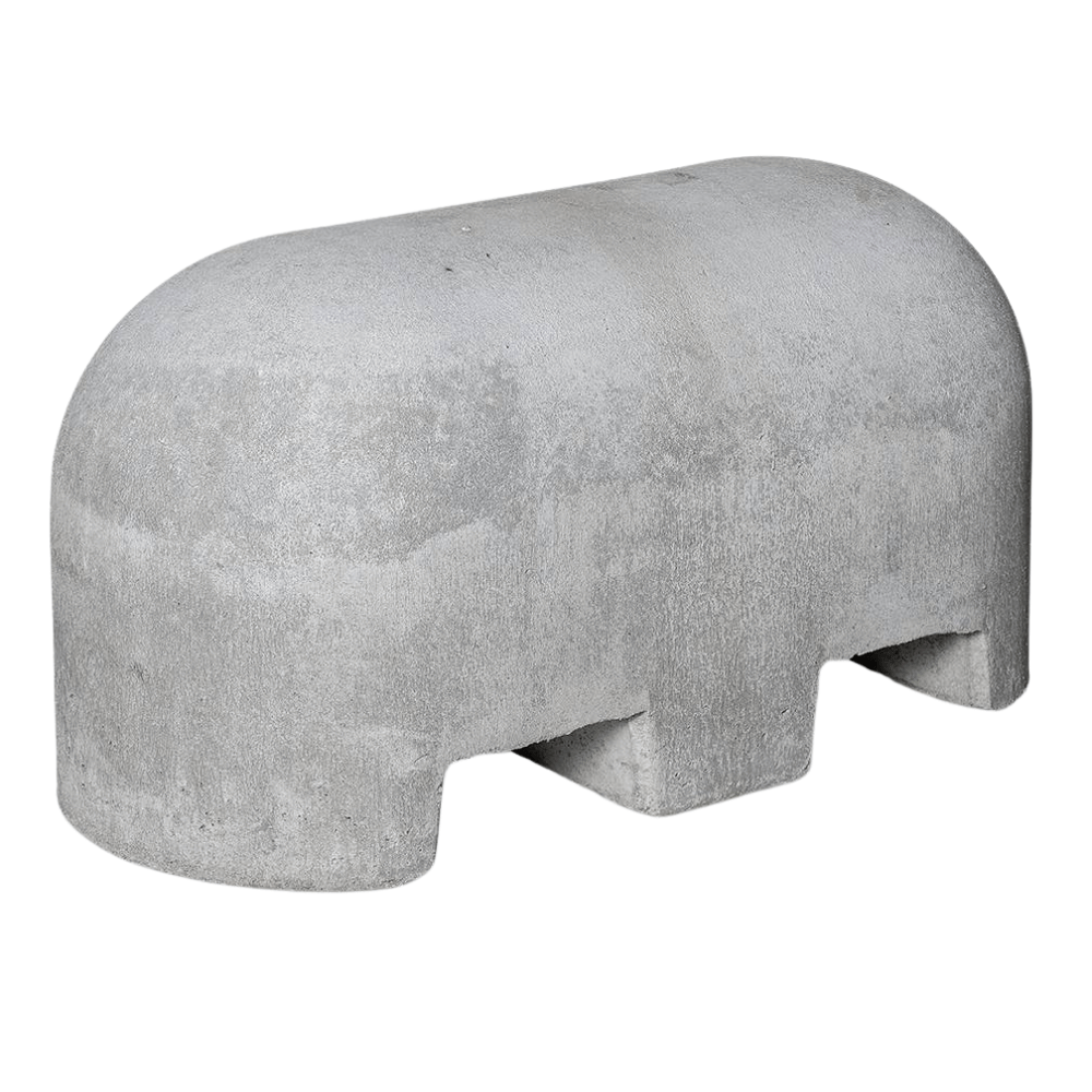 Jumboblok grijs met lepelgaten | 310 kg | Oud Hollands stampbeton