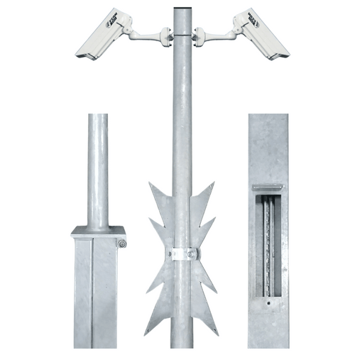 Kantelbare cameramast | 4 tot 8 meter | Grond- of vloermontage