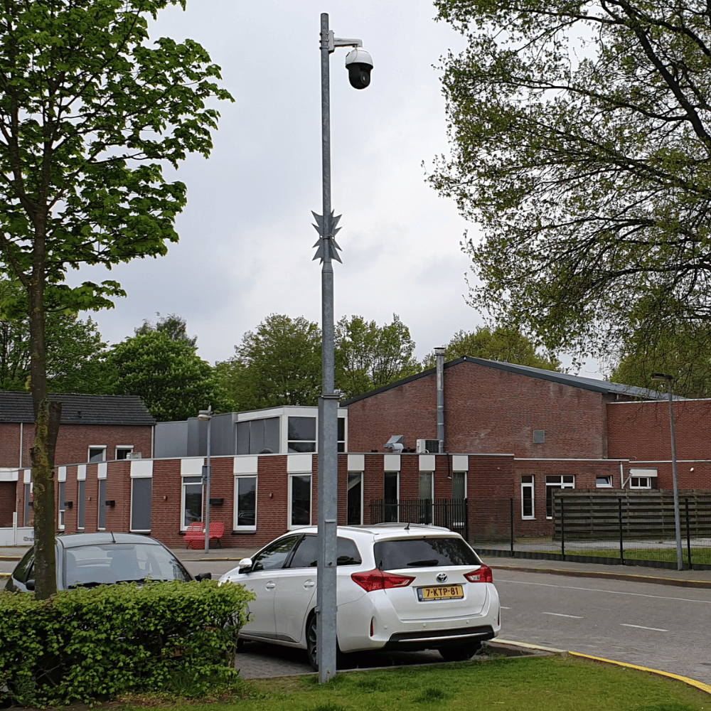 Kantelbare cameramast | 4 tot 8 meter | Grond- of vloermontage