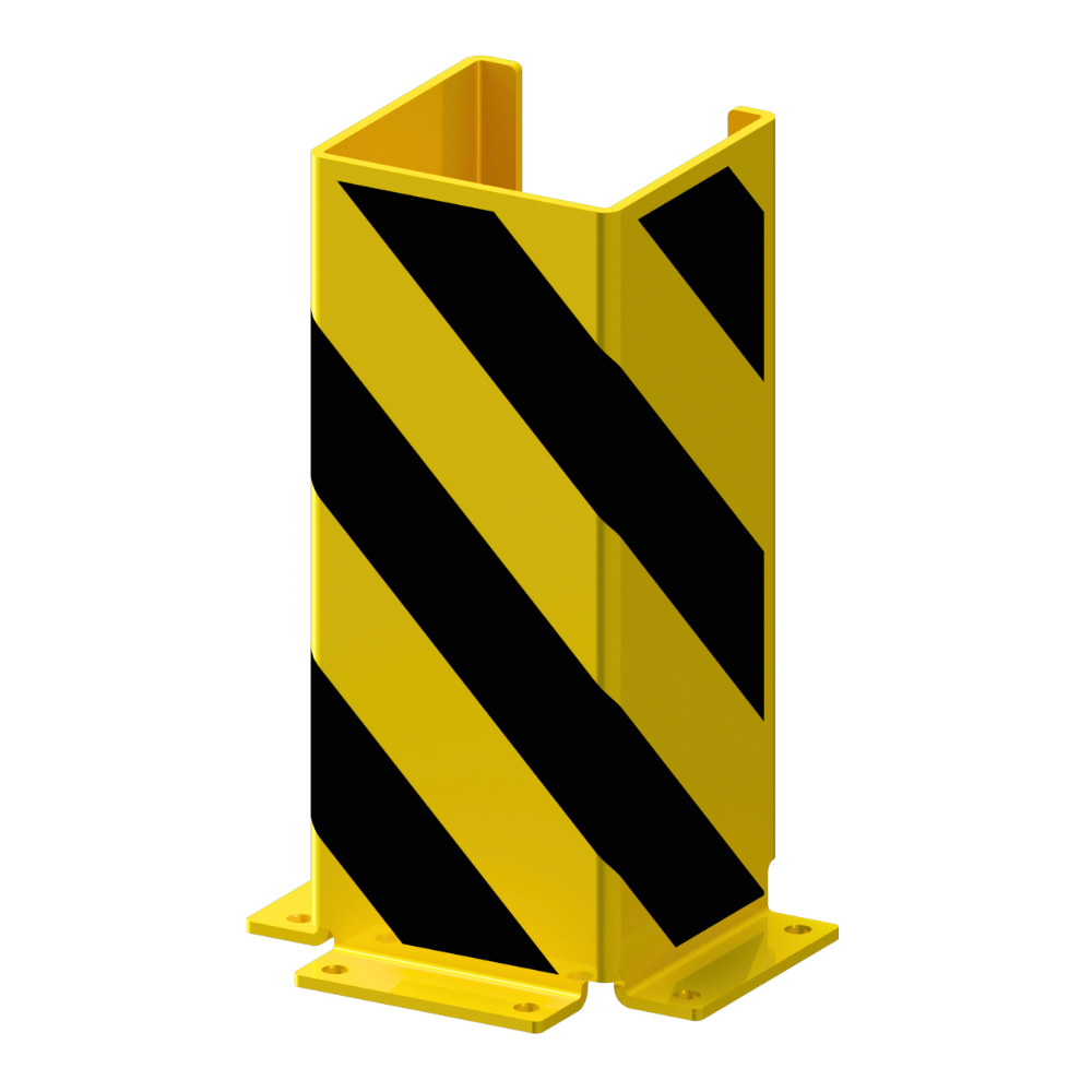 Stootbeschermer U-profiel | Geel-zwart | Voor vloermontage