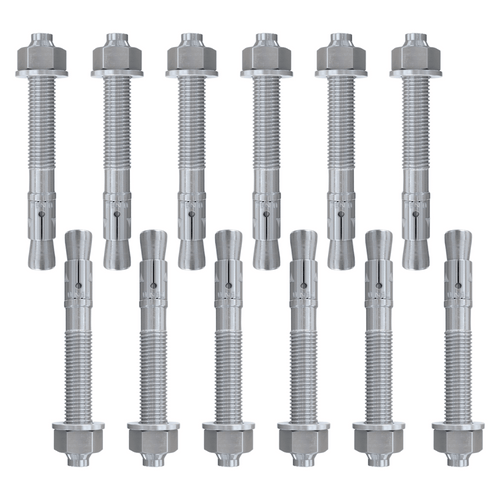 Set van 12 verzinkte snelbouwankers M16x150