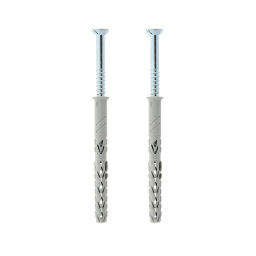 Set van 2 schroeven 8x80 en pluggen 10x100