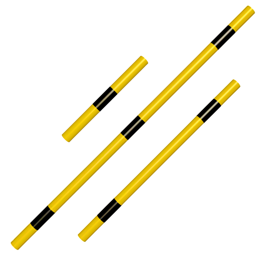 Liggers voor veiligheidsrailing Ø48 mm geel-zwart