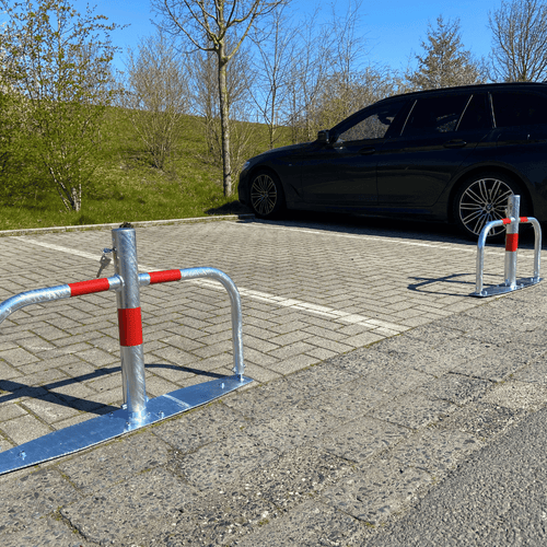 Parkeerbeugel verzinkt staal | Cilinderslot | Op volledige voetplaat