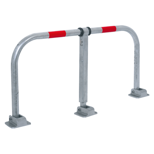 Parkeerbeugel met slot opties | Verzinkt staal | Rode reflectie