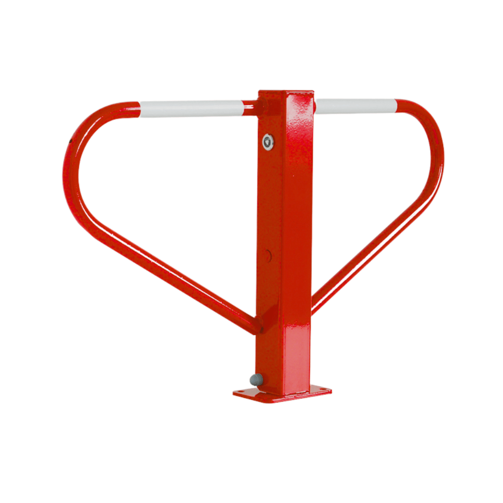 Parkeerbeugel | rood - wit | Voor verankering in beton of op voetplaat