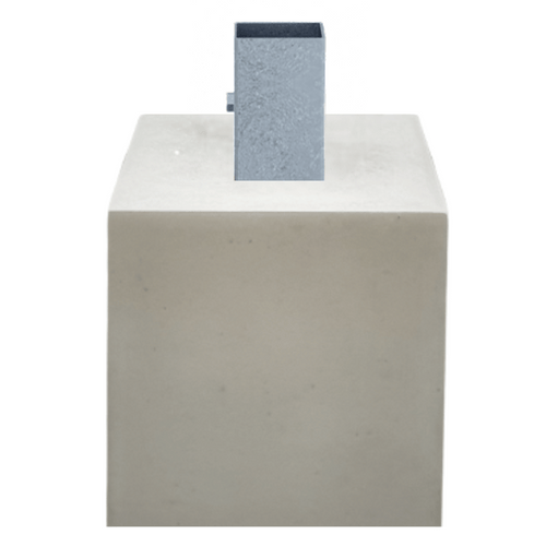 Prefab betonvoet voor uitneembare palen 70x70, Ø89-102 mm