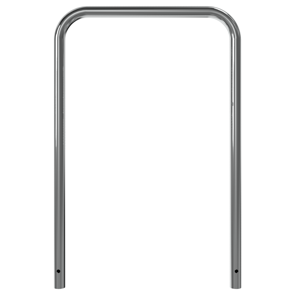 RVS fietsbeugel Ø48 mm | Voor verankering in beton | Zonder tussenbuis