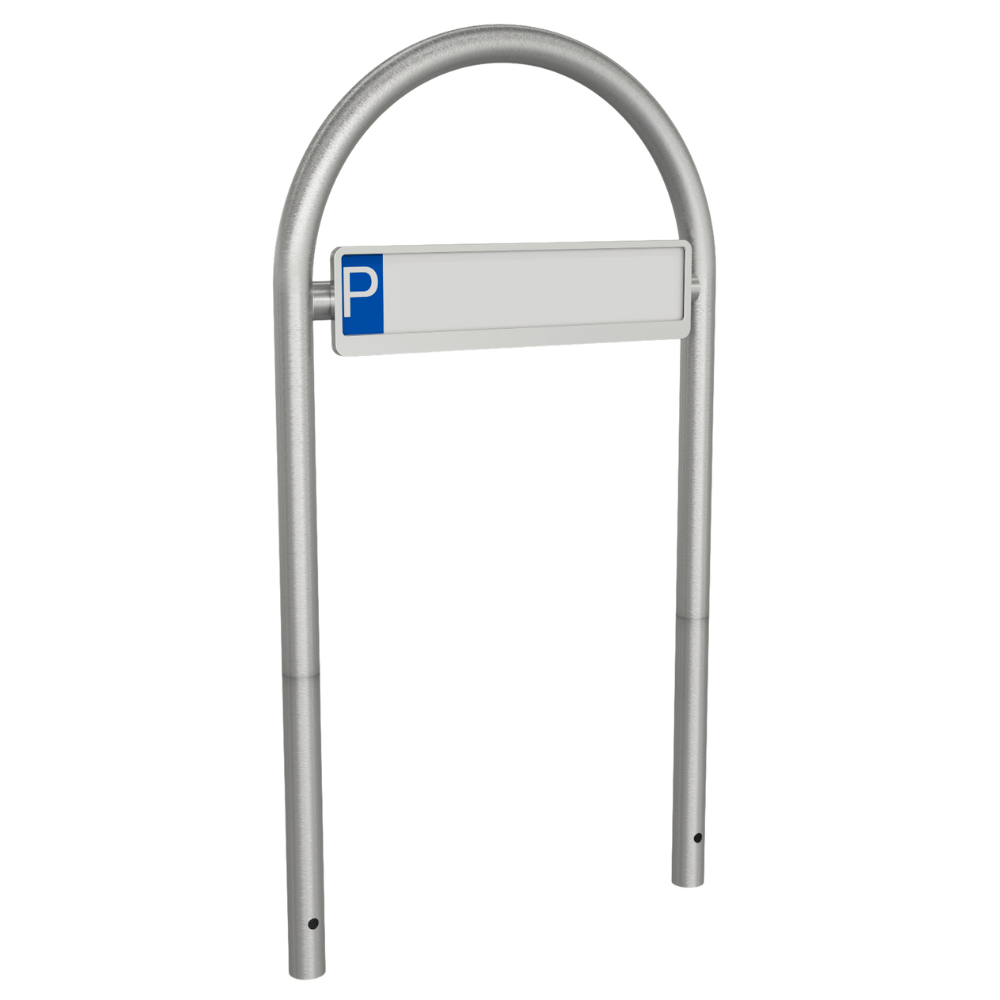 RVS houder voor parkeerbord of kentekenplaat