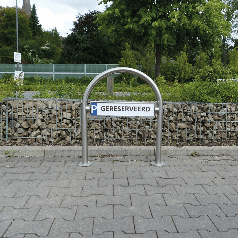 RVS houder voor parkeerbord of kentekenplaat