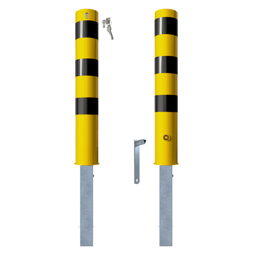 Rampaal Ø152 mm | Geel-zwart | Uitneembaar met slot