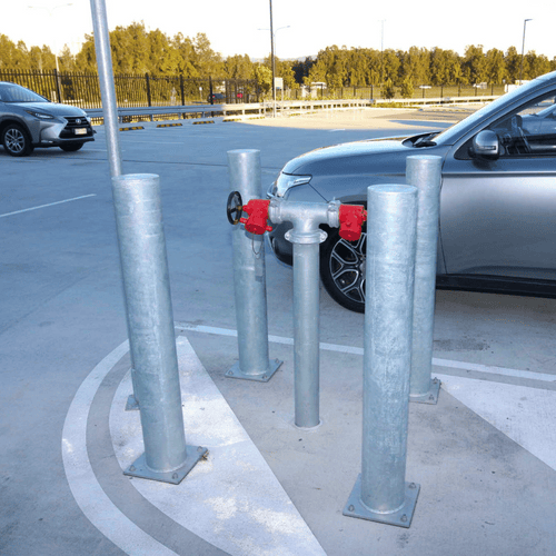 Rampaal Ø152 mm | Verzinkt staal | Op voetplaat