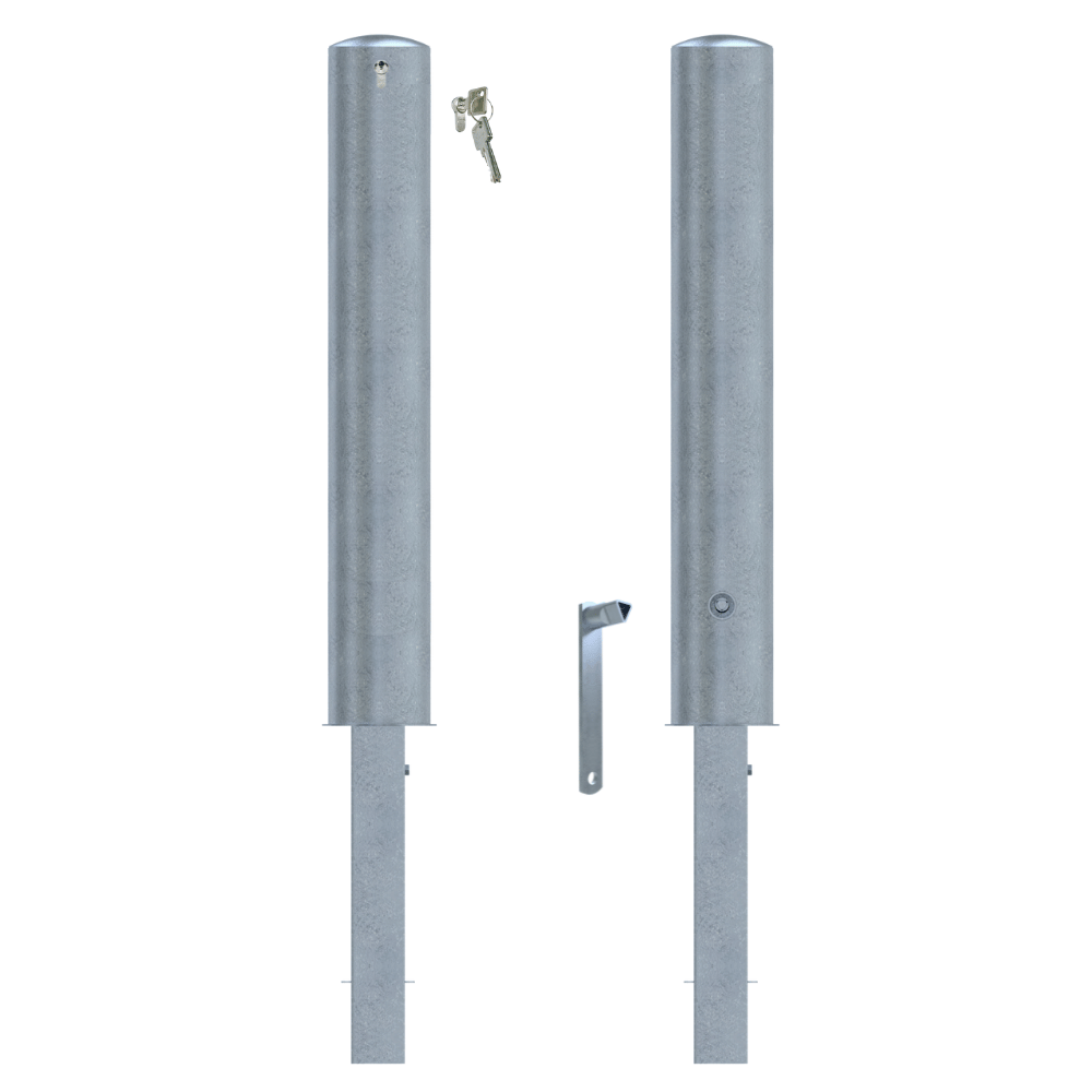 Rampaal Ø152 mm | Verzinkt staal | Uitneembaar met slot