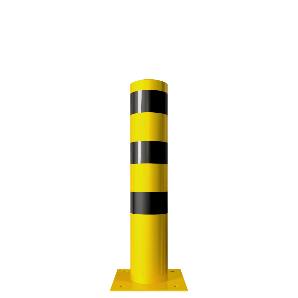 Rampaal Ø193 mm | Geel-zwart | Op voetplaat